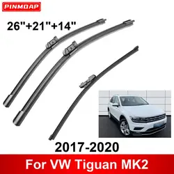 3PCS Car Wiper For VW Tiguan MK2 2017-2020 Front Rear Wiper Blades Brushes Auto Accessories 2017 2018 2019 2020