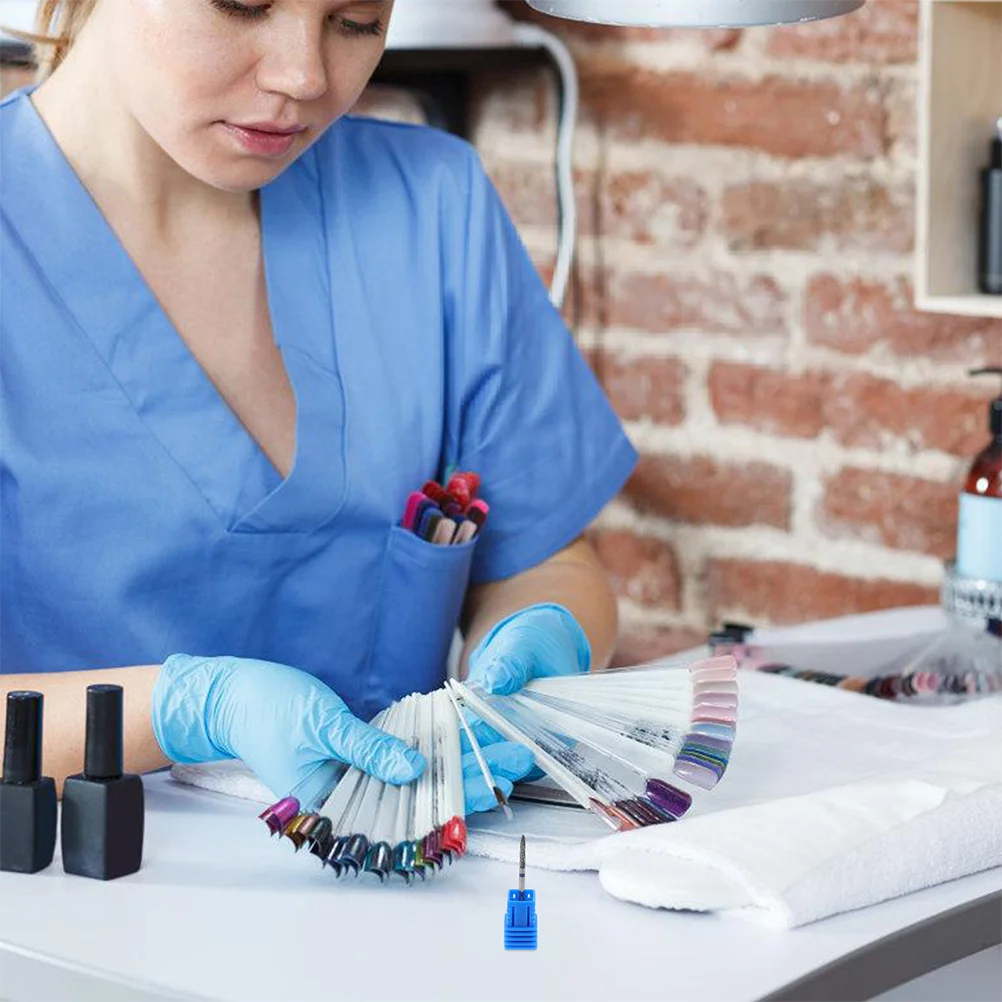 2 pezzi punte da trapano per unghie rimozione cuticola testa di molatura per smalto acciaio al tungsteno durevole strumento per manicure in metallo per uso domestico in salone