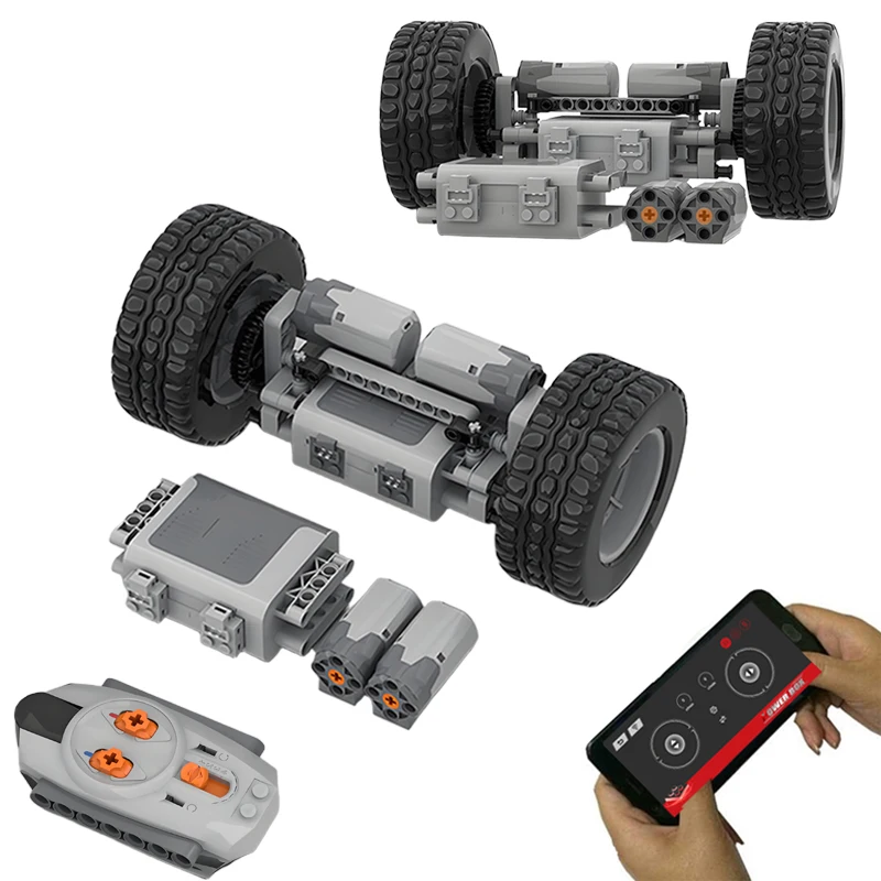 

NEW Technical MOC Compact 2-Wheeled "Flip" Car RC Building Blocks Remote-Controlled APP DIY Bricks Balanced Vehicle Toys Gifts