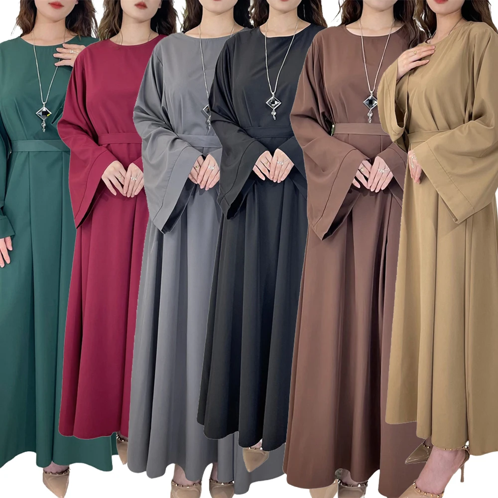 

Muslim Women Abaya Long Sleeve Maxi Dress Turkey Kaftan Islam Eid Party Ramadan Arab Robe Ramadan Femme Musulmane Clothing Gowns