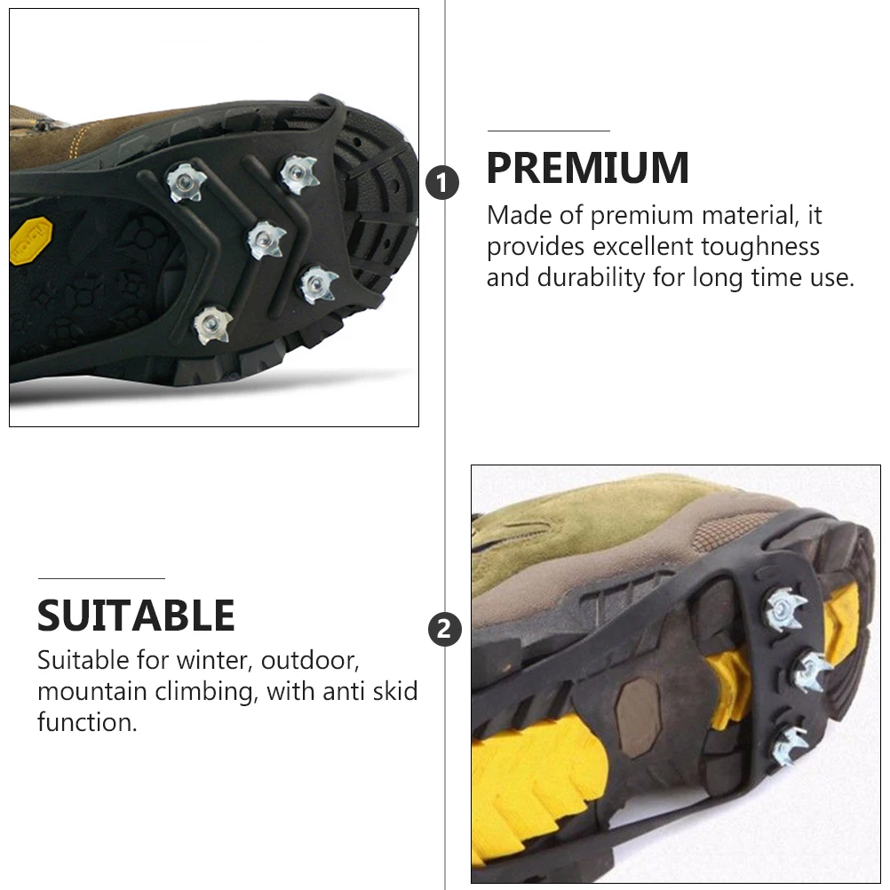 

Anti-slip Shoe Cover Ice Claws Protectors Non-slip Crampons for Shoes Skid Grip Mountain Boots Clamps and Snow Man