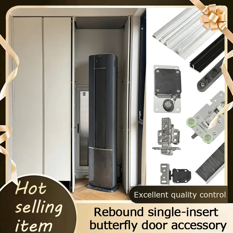 

Cabinet Door Folding Revolving Track Hardware Concealed Spring Loaded Telescopic Rail Side Insert Bounce Back For Wardrobe