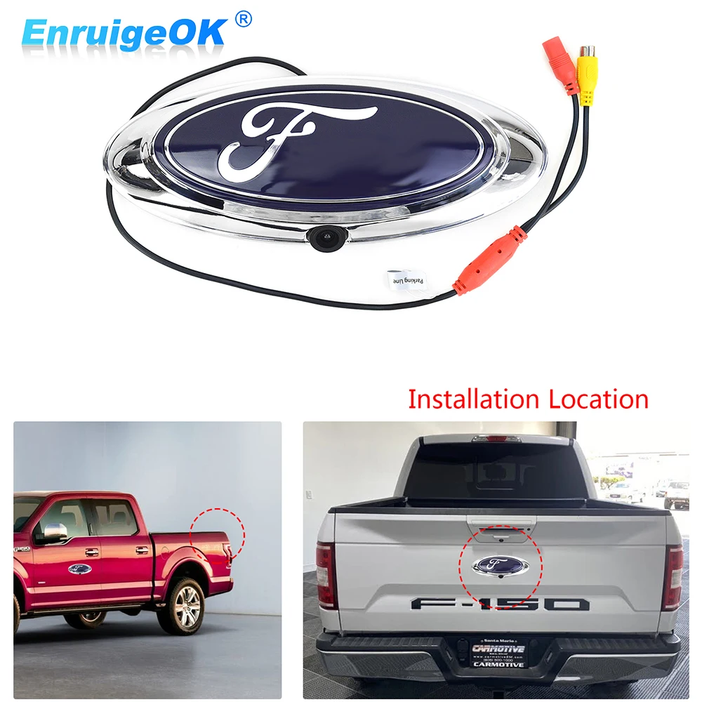 

Tailgate Tail Badge logo Backup camera ford ranger super duty F150 F250 F350 F450 F550 2004-2016 rear view Pickup Truck Explorer