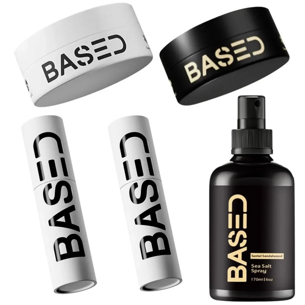 BASDE Sea Salt Hair Styling Spray Long Lasting Hold Hair Styling Wax Stick Control Broken Frizz Flyaway Hair Styling Care Wax