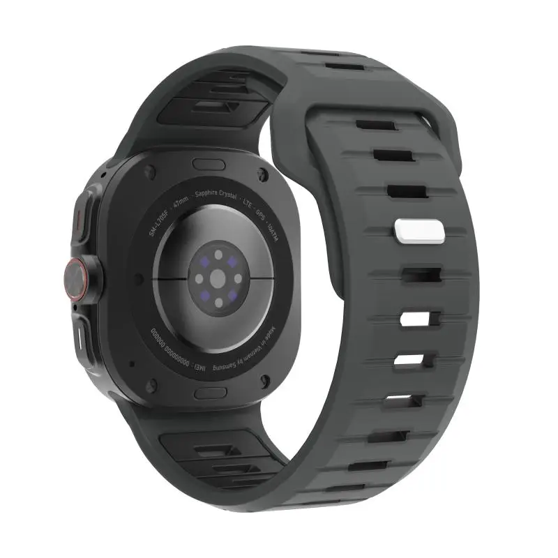 Sportliches Silikonarmband für Samsung Galaxy Watch Ultra2 2026, weiches zweifarbiges Band für Samsung Galaxy 7 Ultra 47mm, nahtloses Uhrenarmband – Detail 21