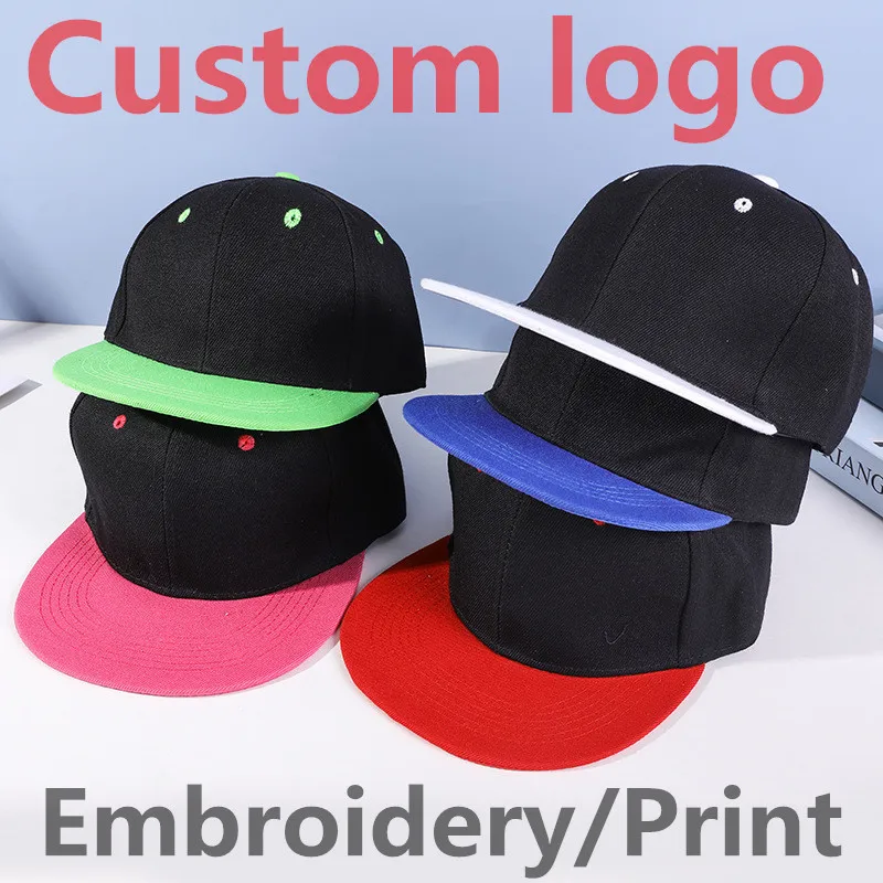 Unisex hip hop snapback hats with custom logo Mens Patchwork flat brim sports trucker cap Running tennis golf hats gorros