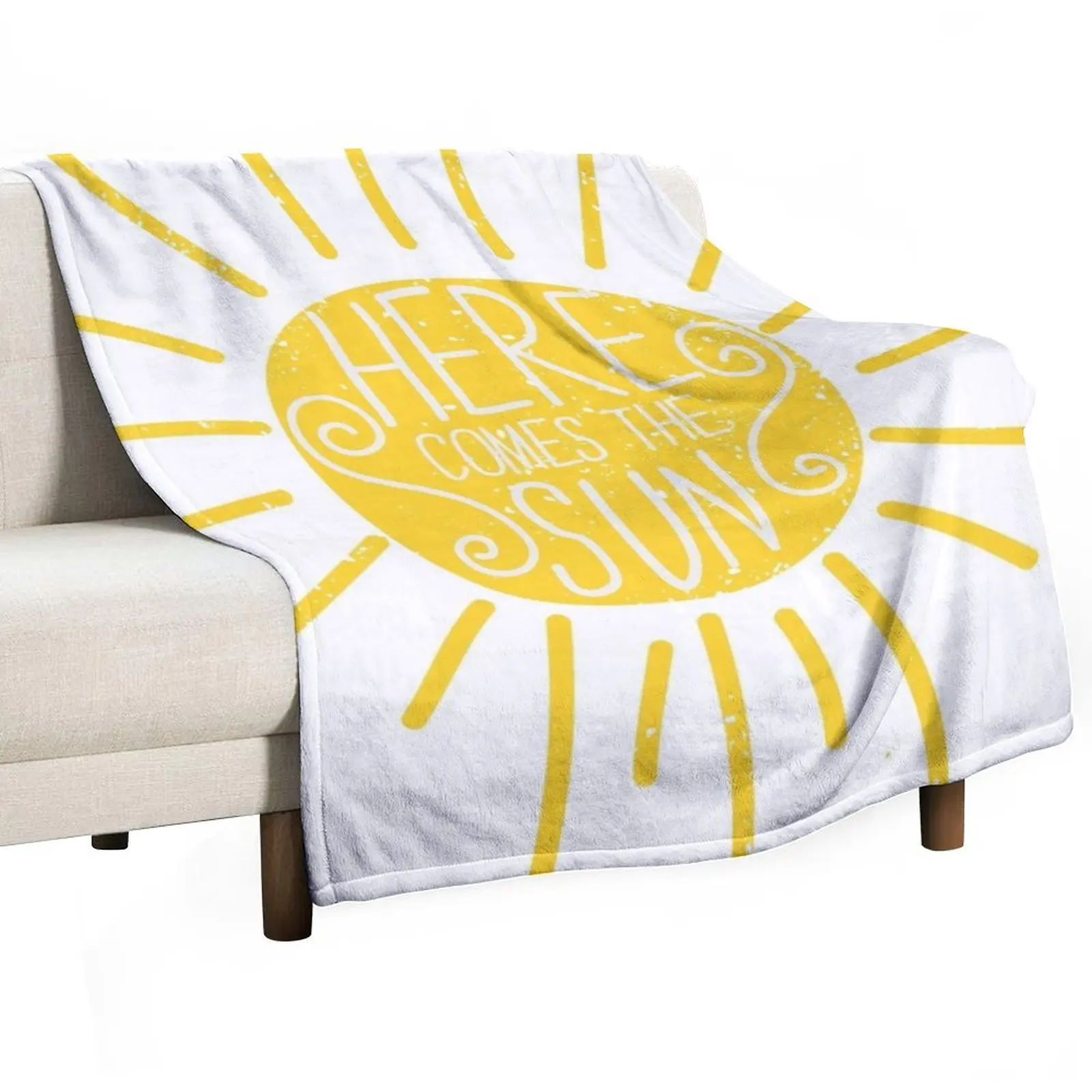 Here Comes the Sun Throw Blanket Flannel Large Blankets