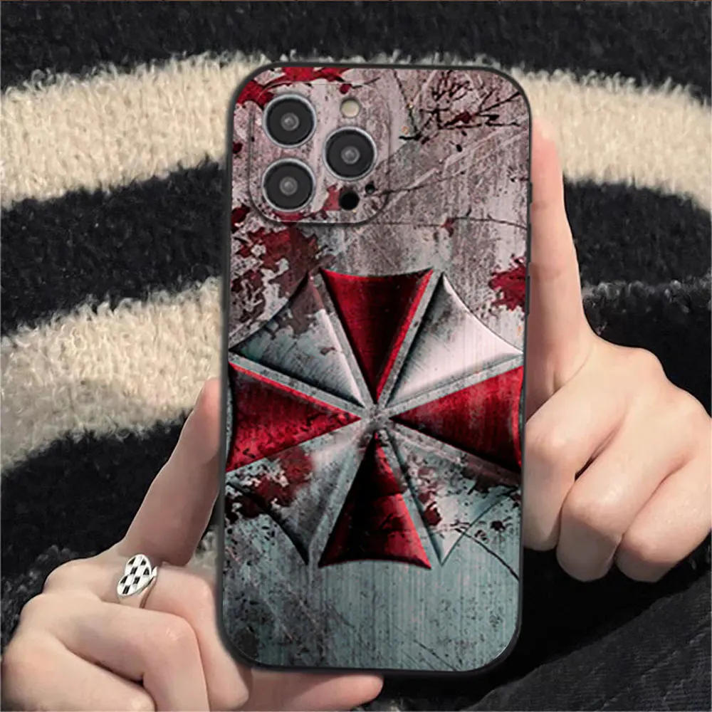 Game R-Resident Evil-es Phone Case for iPhone 12 11 13 14 15 16 Max Pro Plus Black Soft Silicone shell