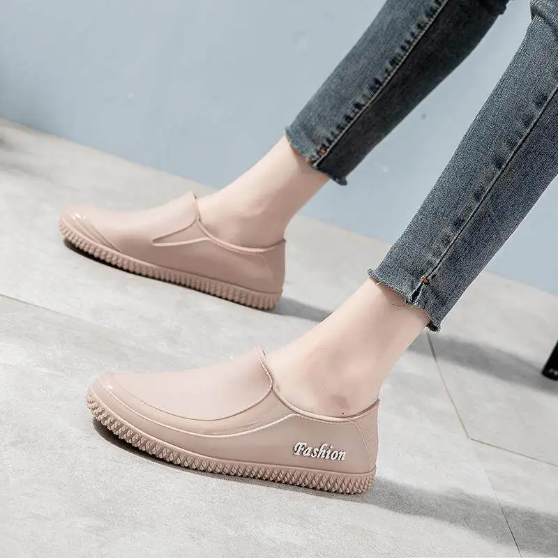 

Women's Low Cut Soft Bottom Rain Boots Slip Resistant Waterproof Kitchen Work Shoes Anti Slip Labor Protection Boots