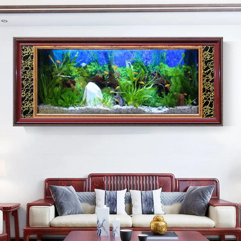 Picture Frame Wall Hanging Fish Tank Modern Fish Farming Pond Tanks Fish Tank Cabinet