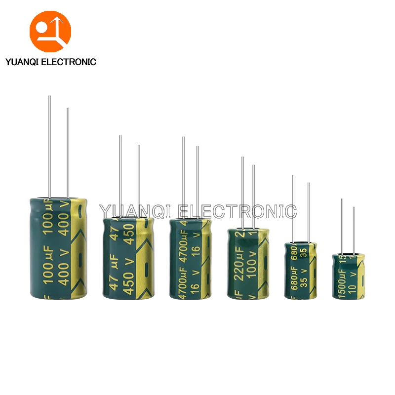 50-1000PCS 10V/16V/25V/35V/50V400V/450V High Frequency Low ESR Electrolytic Capacitor 10UF 47UF 220UF 330UF 680UF 1000UF 2200UF