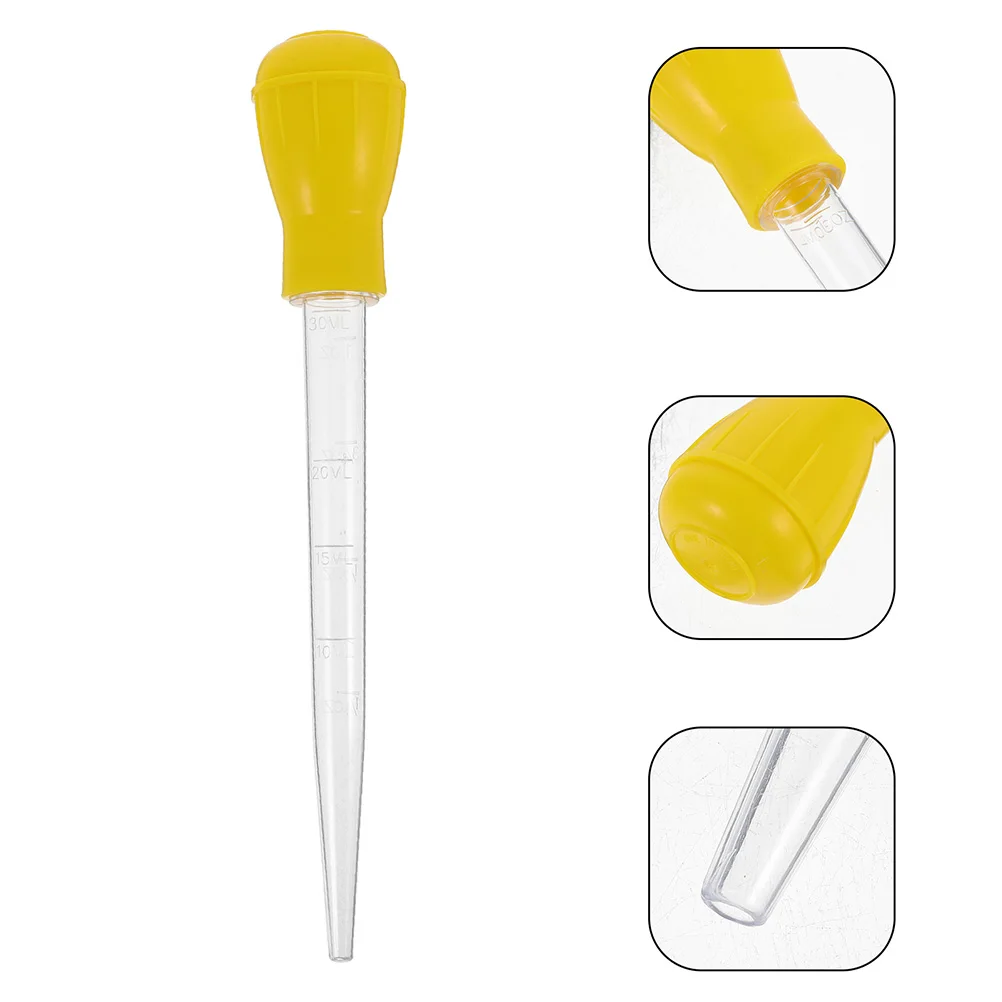 

2 Pcs BBQ Oil Dripping Tool Grilled Meat Baster Injector for Turkey Food Cooking Glass
