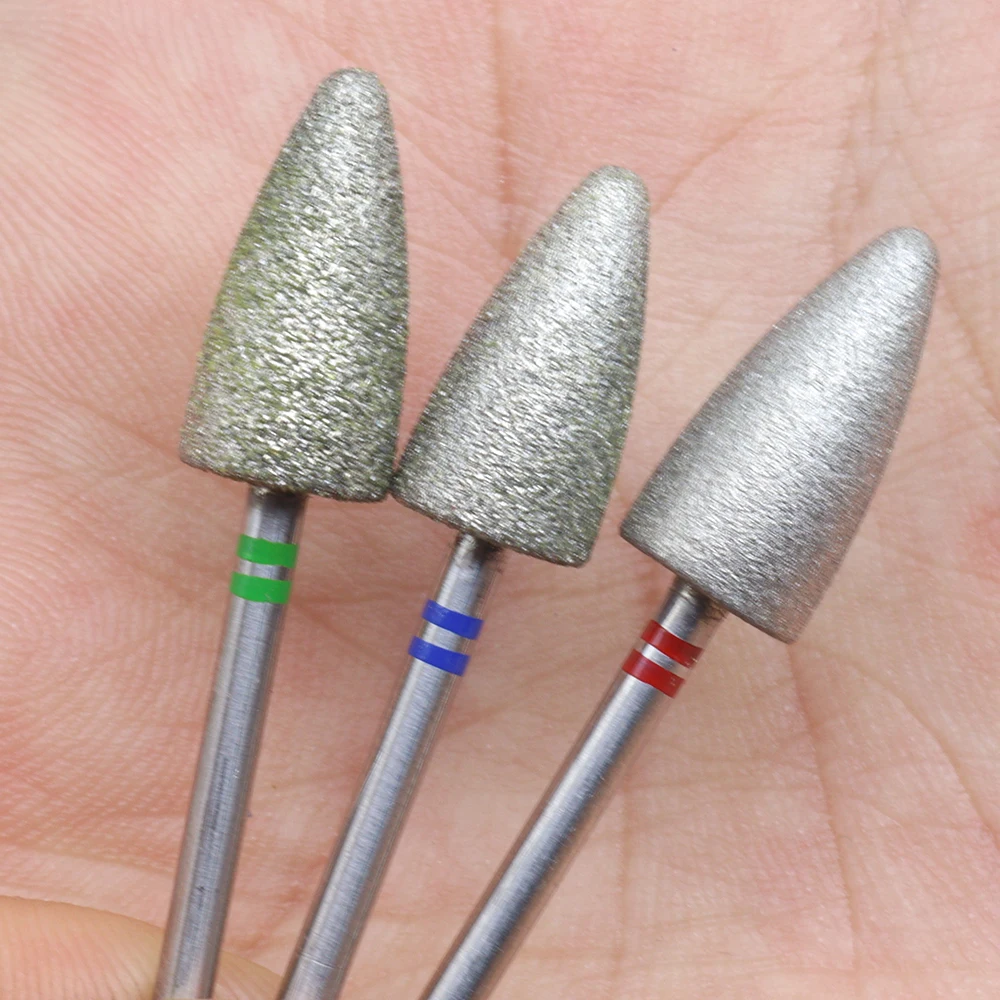 8mm Big Diamond Nail Drill Bit Rotary Burr stainless steel Foot Rasp Cuticle Cutter Pedicure Tool Accessories Mill Manicure feet