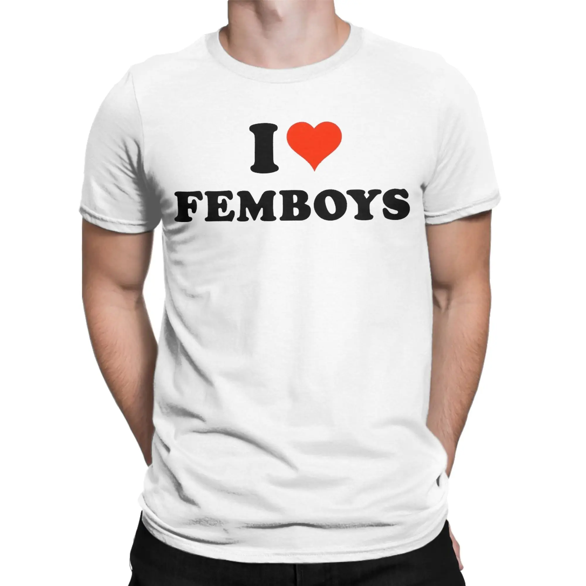 تي شيرت I Love Femboys I Heart Femboys Apparel للجنسين تي شيرت 100% قطن تي شيرت جرافيك ملابس #2