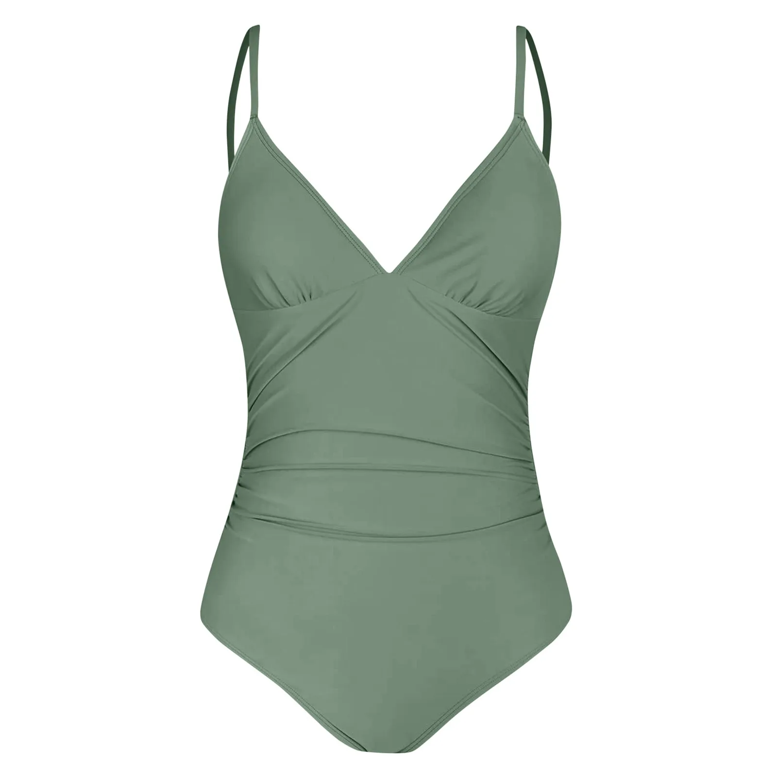 One Piece Swimwear Women Vintage Monokini Ruched Swimsuit Push Up Bathing Suit Sexy Athletic Training Pool High Waist Bodysuit