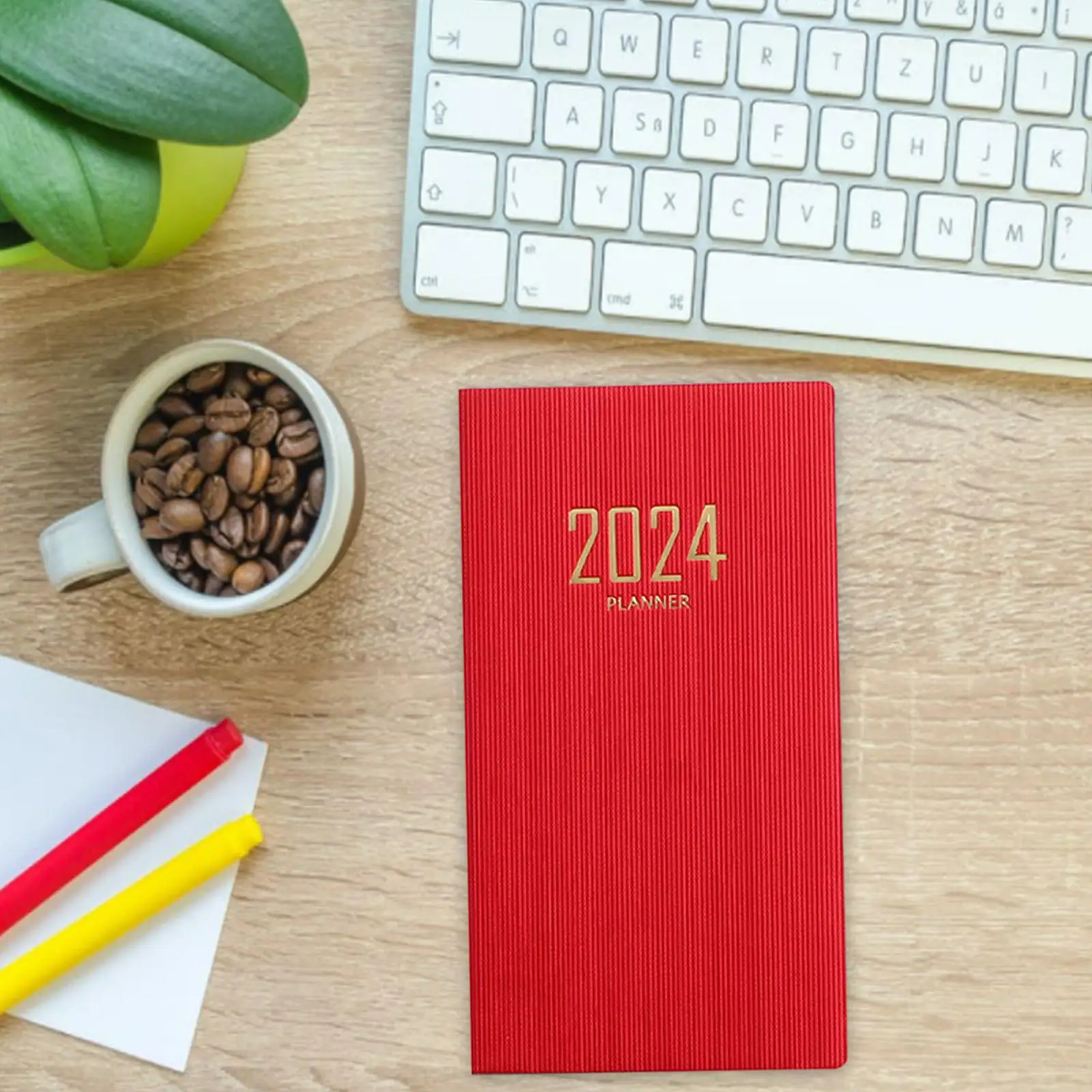 3x2024 مخطط أسبوعي 2024 كتاب موعد A6 60 ورقة 120 صفحة ورق سميك دفتر جدول الأعمال مخطط أكاديمي للأعمال