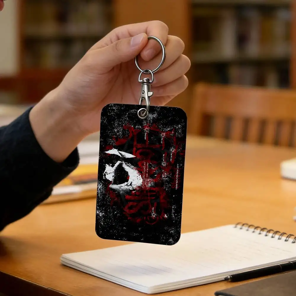 Fts Slipknots Heavy Metal Band Holder Keychain With Keychain For Access Card Bus Pass & Card Credit ID Bank Card Protective Case