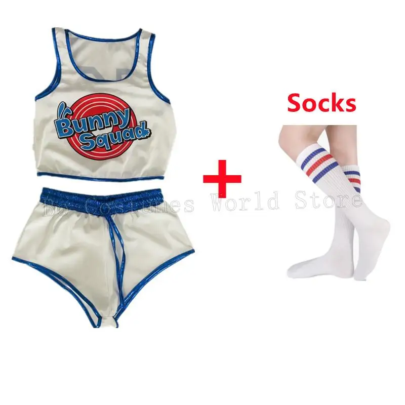 Lola Bunny Costume Space Lola Bunny Rabbit Cosplay Disguise Lola Bunny Woman Sexy Basketball Jersey Halloween Costume Girl