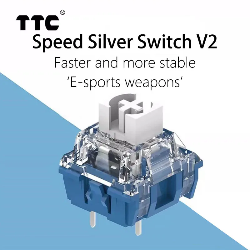 TTC سرعة الفضة V2 الخطي التبديل 40gf 5 دبوس HIFI الزناد السريع مصنع تزييت ألعاب مكتب مفاتيح لوحة المفاتيح الميكانيكية
