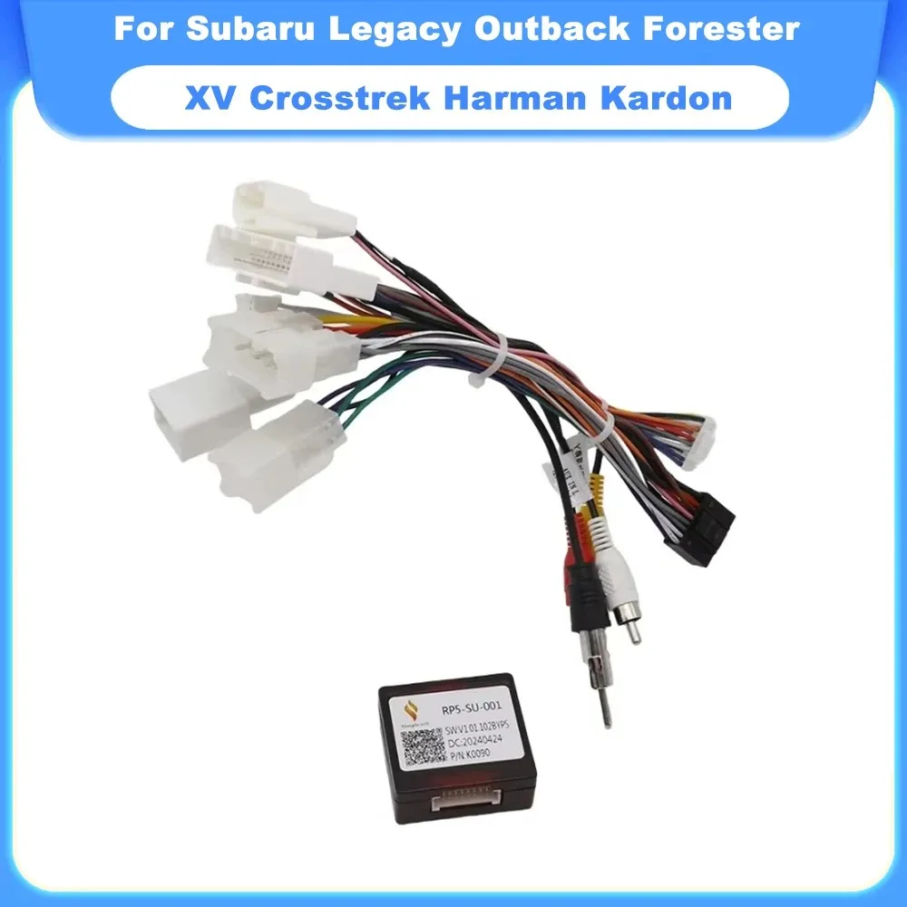 16Pin Car Wiring Harness Adapter Canbus Box For Subaru Legacy Outback Forester XV Crosstrek Harman Kardon