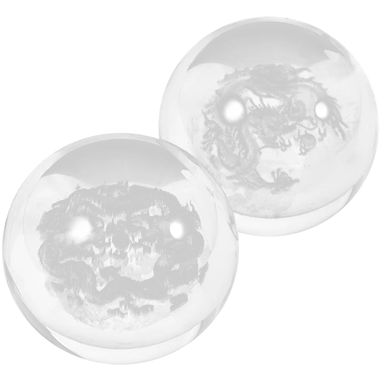 

2Pcs Palm Massage Ball Smooth Glass Hand Exercise Balls for Relaxing Enhancing Flexibility and Promoting Blood Flow