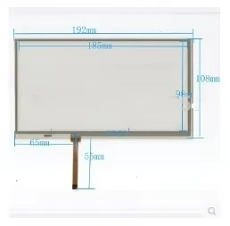 8 inch navigation 4-wire resistive touch screen handwritten screen 192*108 MM