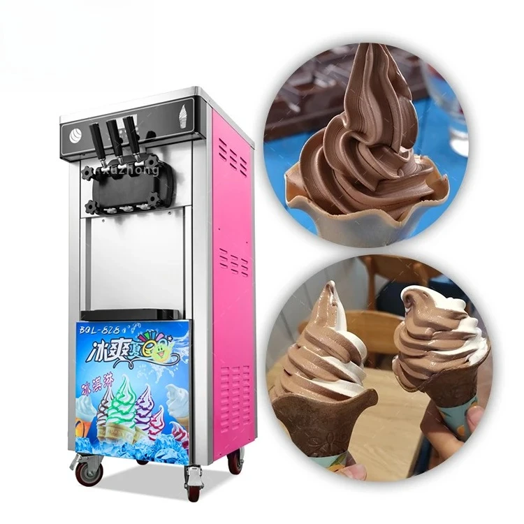 Máquina de helado de hielo Maquina Hacer Helados Máquina automática de helado suave Máquina de helado de servicio suave de 3 sabores