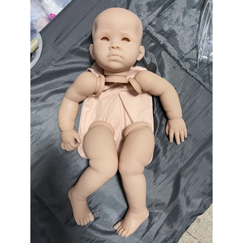 23 인치 미완성 도색되지 않은 빈 인형 키트 Reuben DIY 인형 부품 천 바디가있는 수제 Bebe Reborn 키트