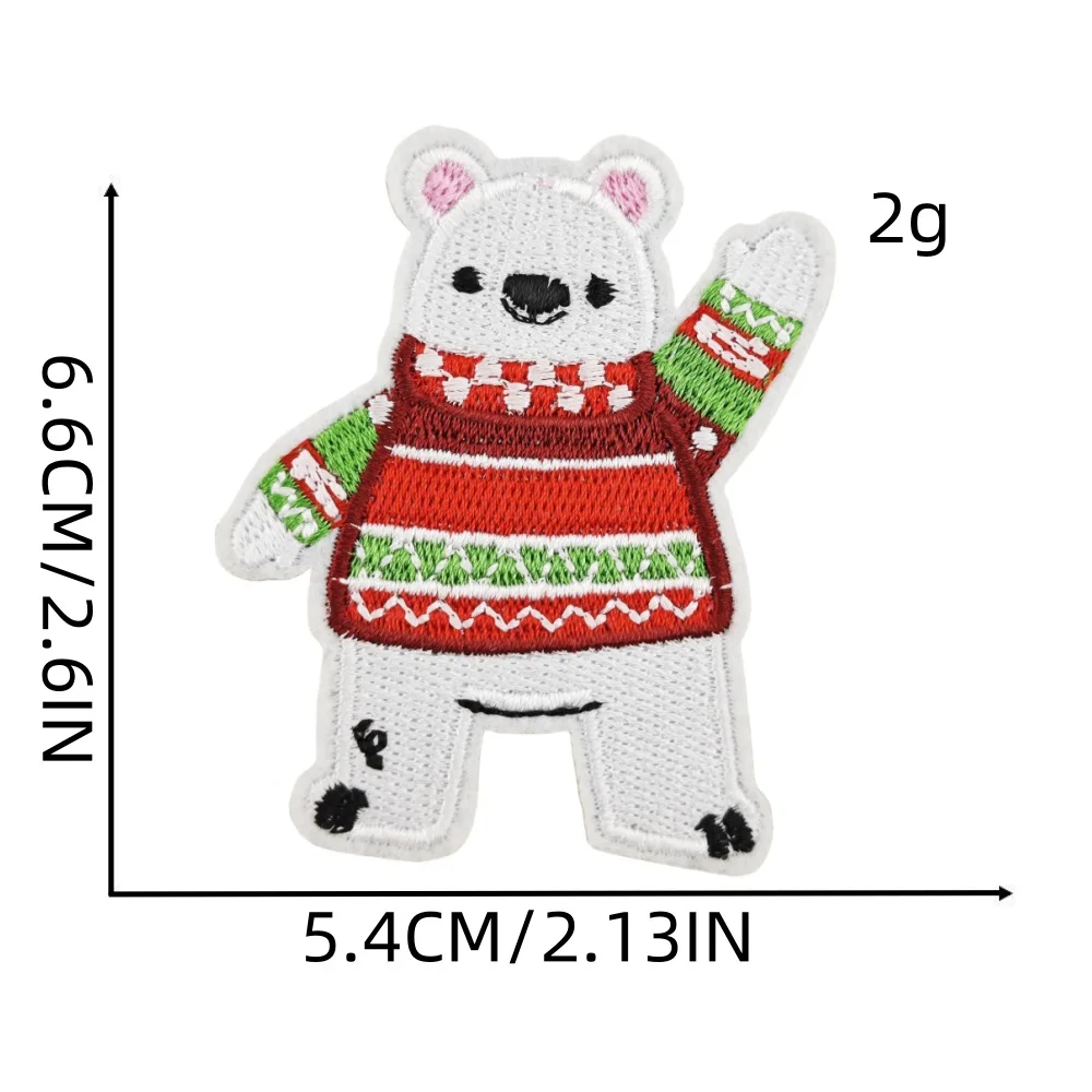 Natale simpatico cartone animato stiratura ricamo patch pupazzo di neve orso abbigliamento per bambini decorazione Applique spille per capelli fai