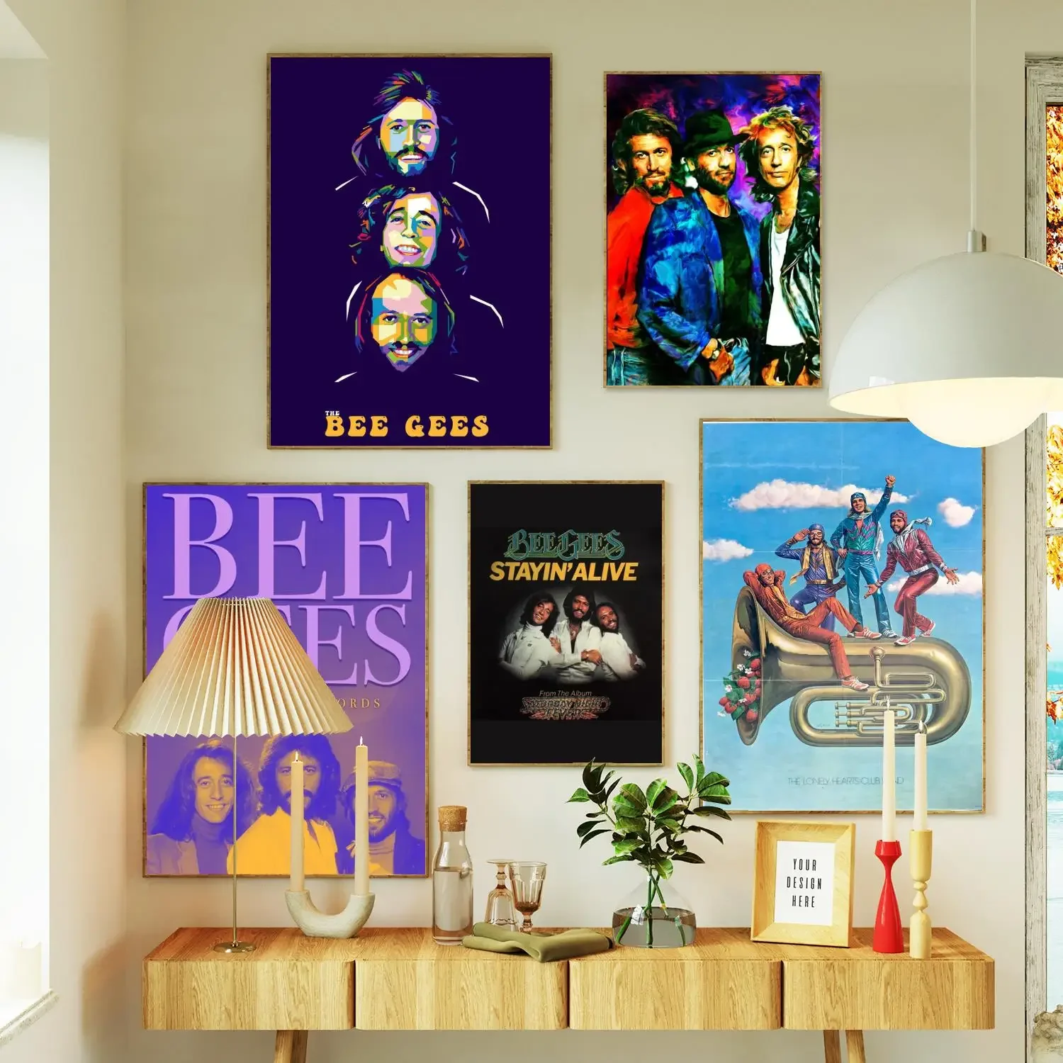 bee gees Poster Prints Wall Art Canvas Painting Poster For Modern Family Living Room Home Decor