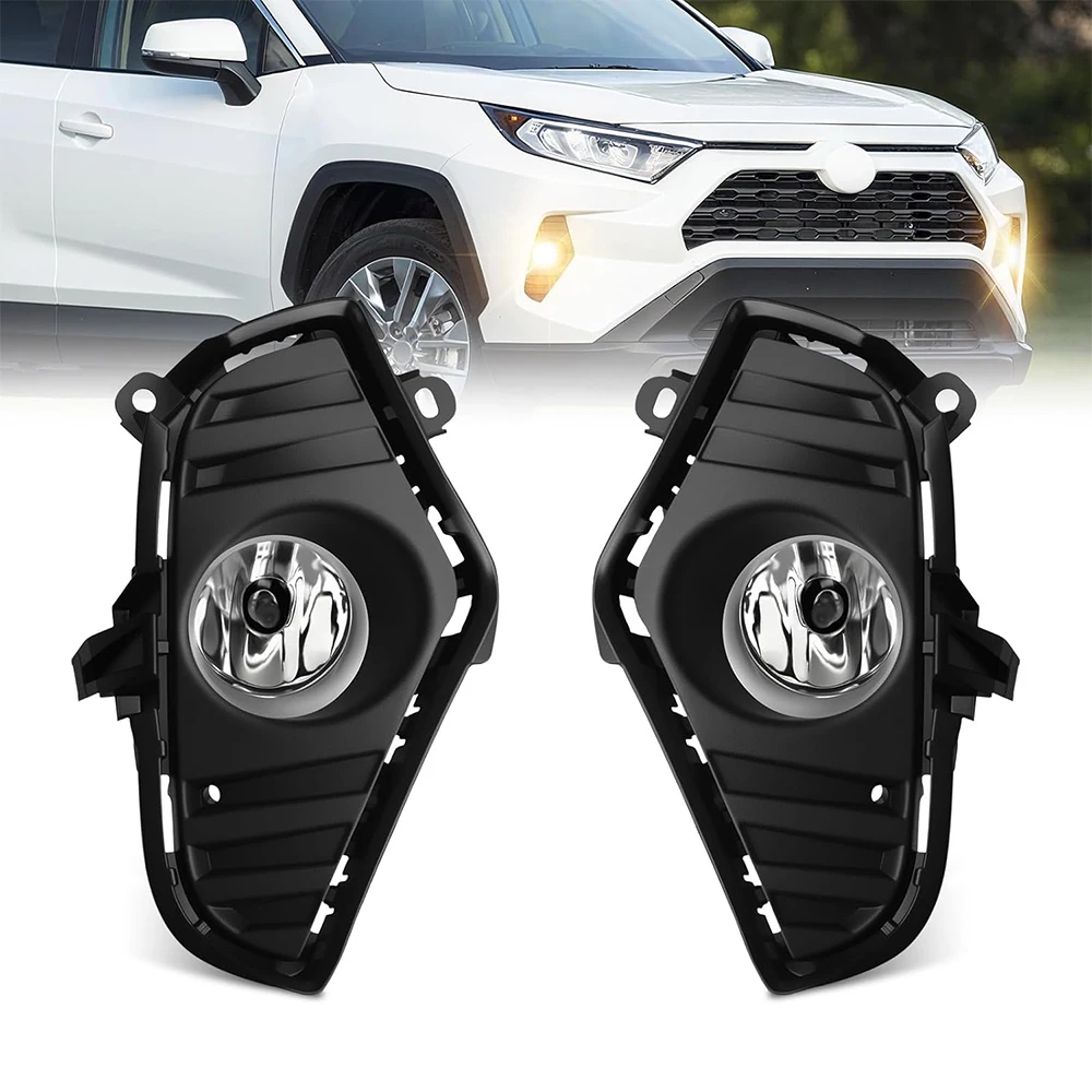

Галогенные противотуманные фары для Toyota Rav4 2019–20220, противотуманные фары переднего бампера в сборе с жгутом проводов безеля Plug and Play