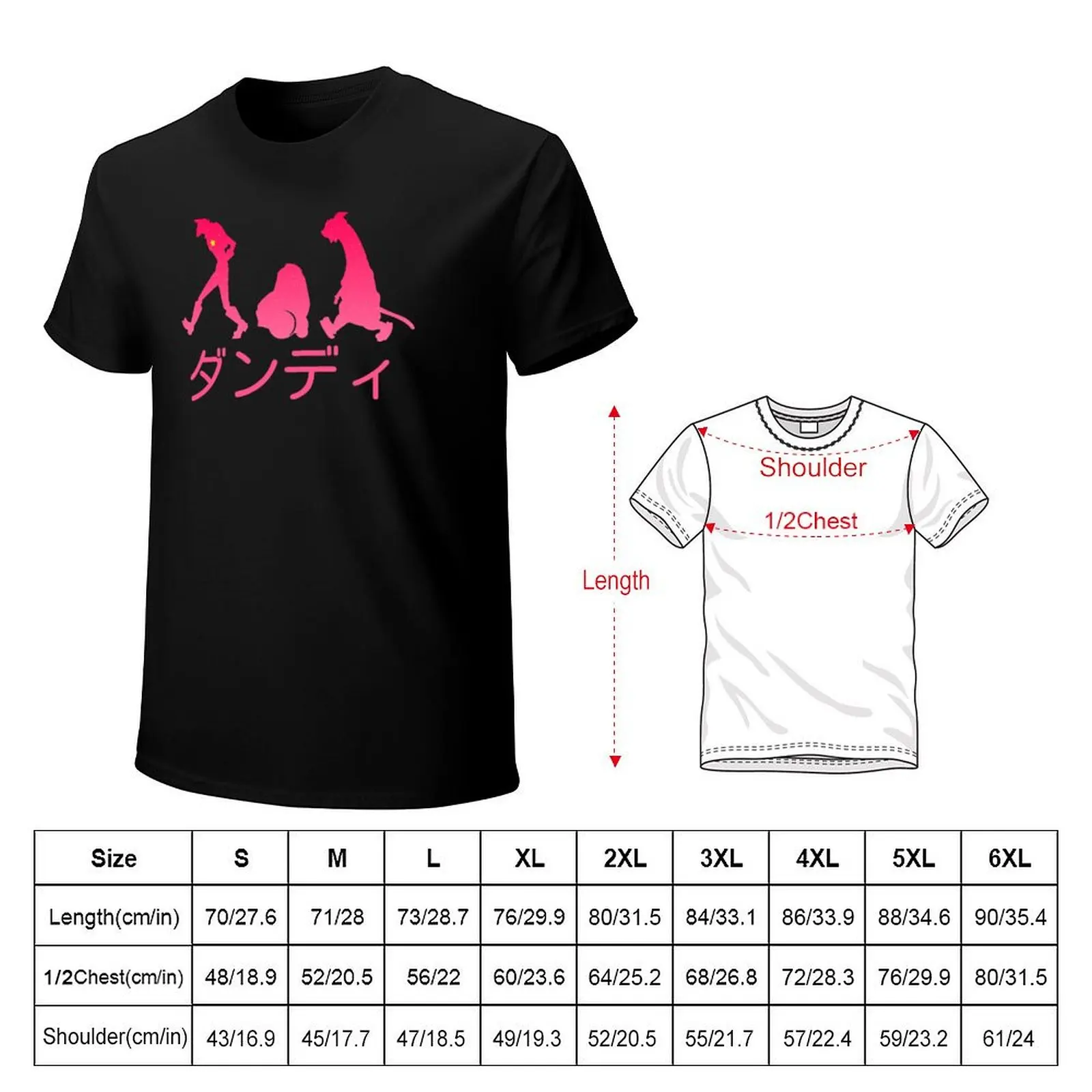 Space Dandy Silhouette Dandy (Pink) T-Shirt Simple Graphic Design T-Shirt