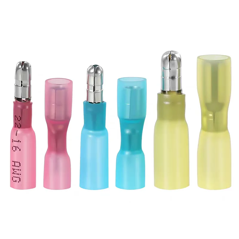 Female Male Splice Wire Terminal Bullet waterproof Heat Shrink Nylon Copper Butt Terminals Crimp Elelctrical Cable Connector