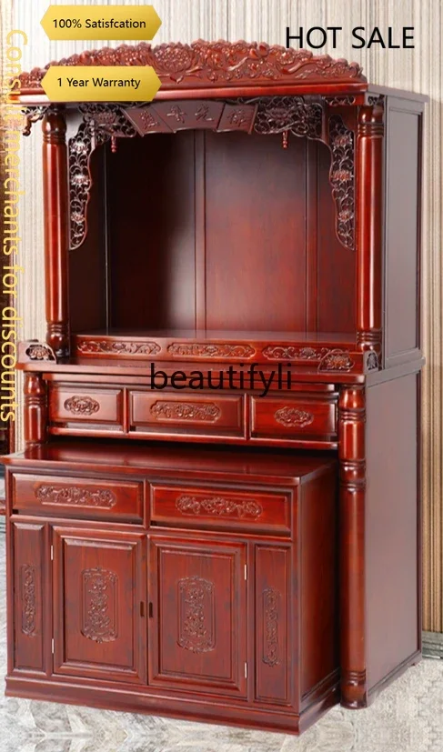 D5556  C Buddhist shrine vertical cabinet household economical incense table offering Buddha shrine God of Wealth offering table