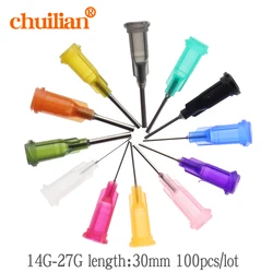 100pcs/lot 14-27G 10 Models Availlable Steel Dispensing Tapered Pinhead Glue Liquid Dispenser Needles for Dispenser Controller