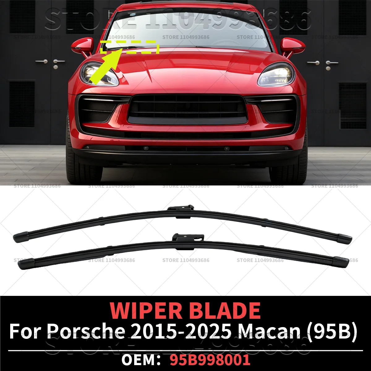

Для Porsche 2015 2016 2017 2018 2019 2020 2021 2022 2023 2024 2025 Macan (95B) Щетка стеклоочистителя OEM 95B998001 95B998001A