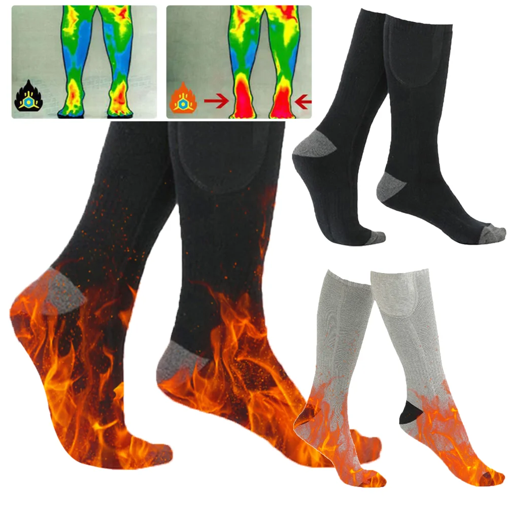 

Electric Heated Socks (No Battery) Fast Heating Winter Warm Thermal Socks Washable Warm Winter Socks for Cycling Camping Skating