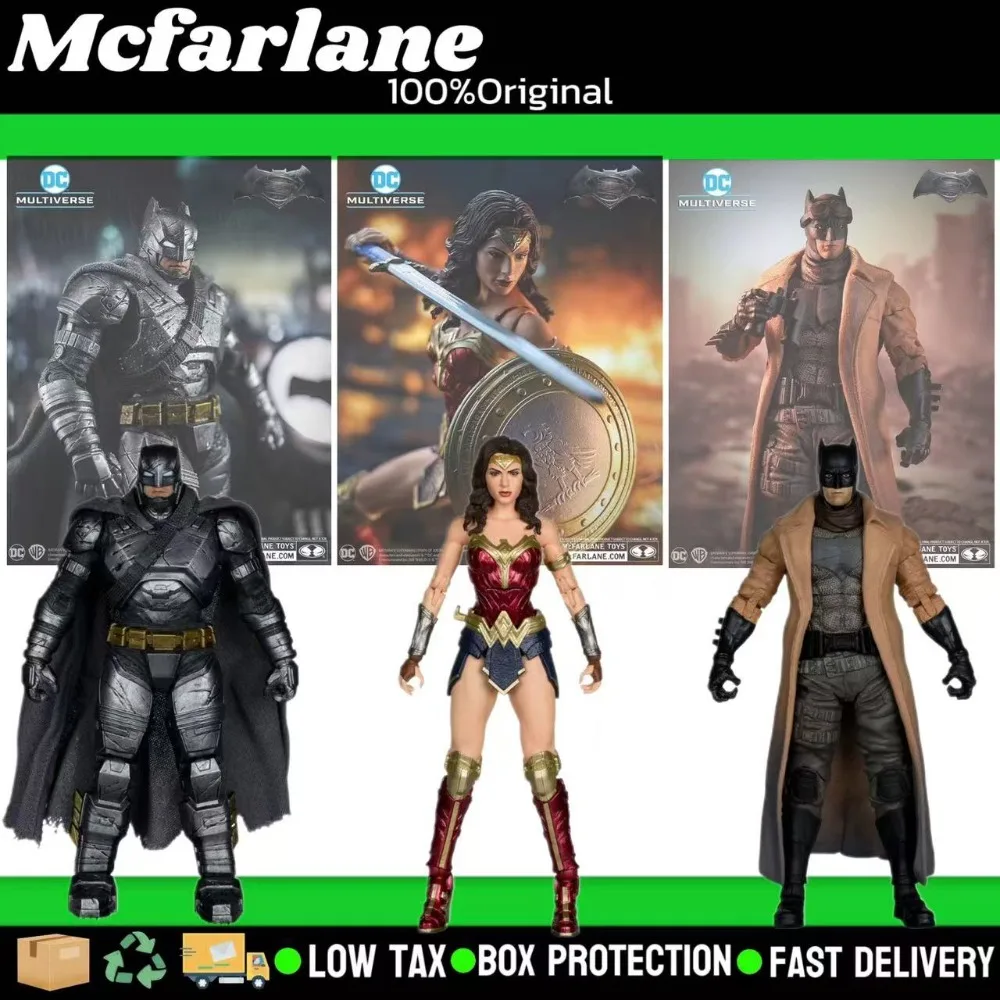 Mcfarlane Toys Batman V Superman: Dawn of Justice Wonder Woman Batman Armored Suit Batman Movable Collection Gift Model