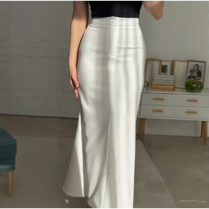 

Летняя мода 2024, новая длинная юбка, универсальная юбка «рыбий хвост», темпераментная женская одежда