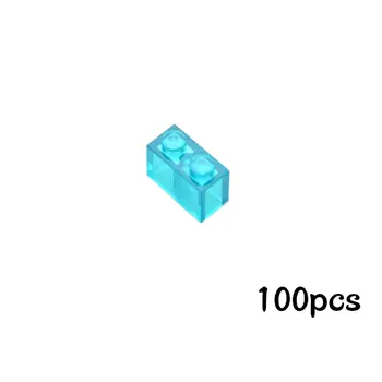 DIY積木透明高磚 1x2 1x6 2x2 2x4 附孔底磚配件,相容於3003 3005 2622 2357 2456 10 最佳銷售 透明樂高 - №2