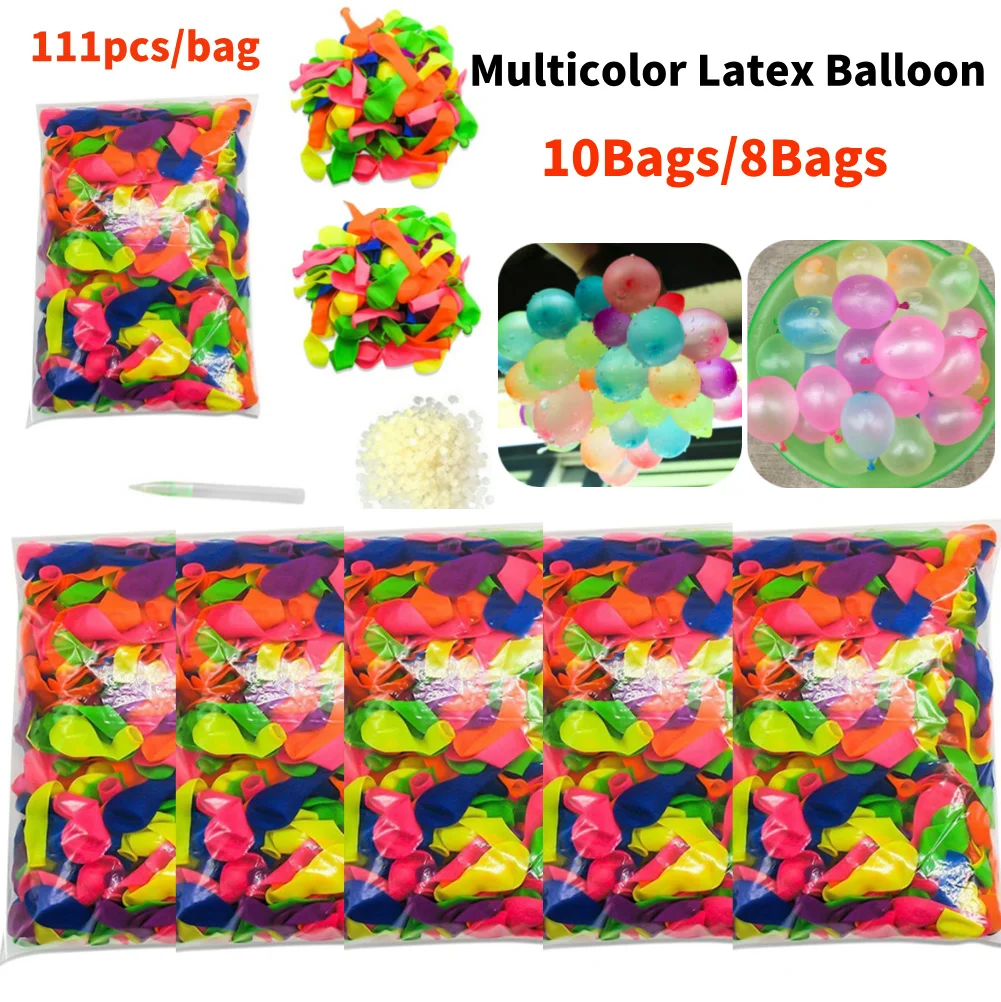 

111pcs/bag Latex Balloons Magic Water Ballon For Modeling Birthday Wedding Party Decor Air Balloon Kids Summer Water Toys Globos