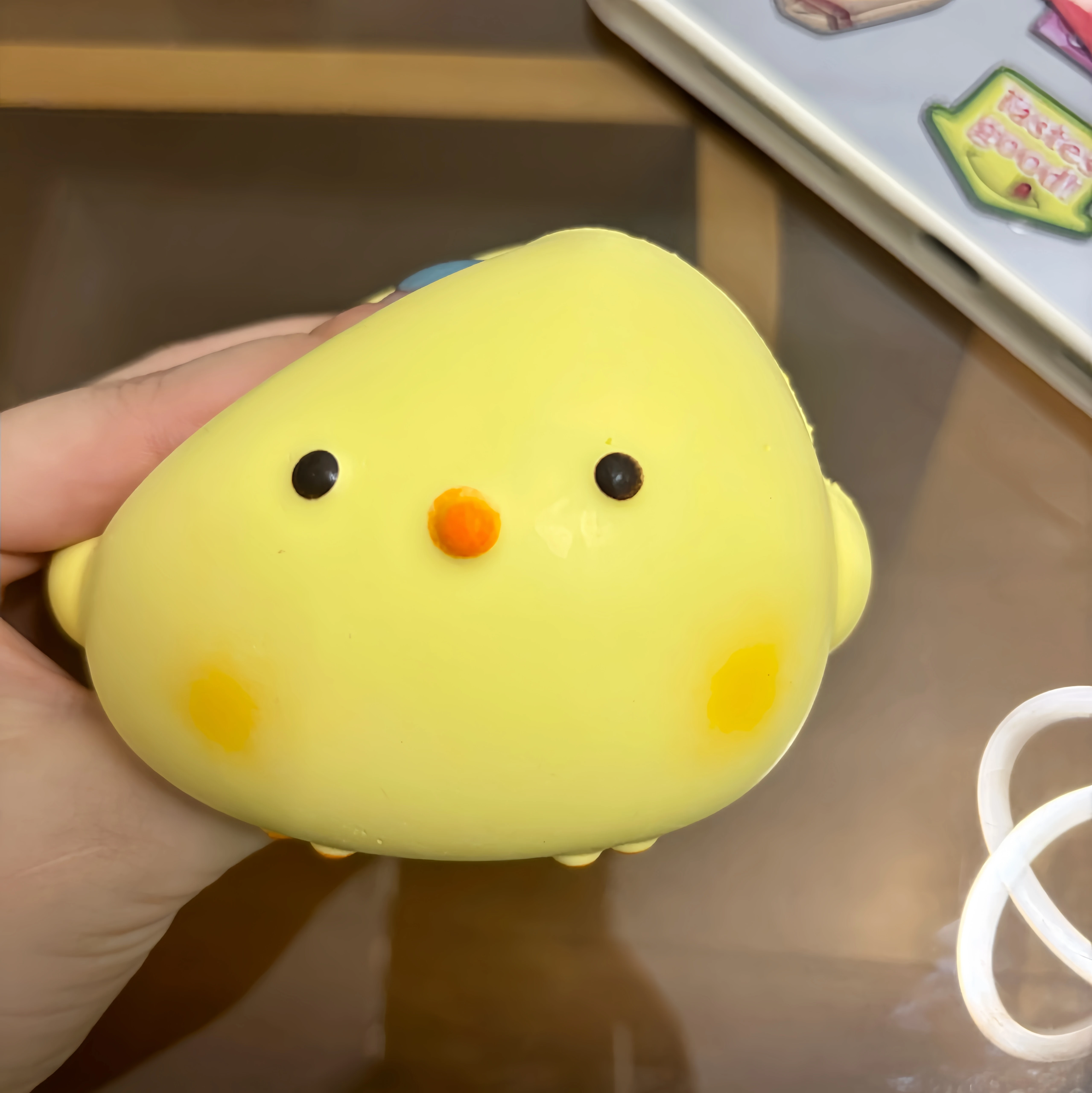 1PC Kawaii Yellow Chick Mochi Squishy Stress Relief Toy PU Foaming Slow Rising Decompress Pinching ASMR Anti Stress Gift - view 5