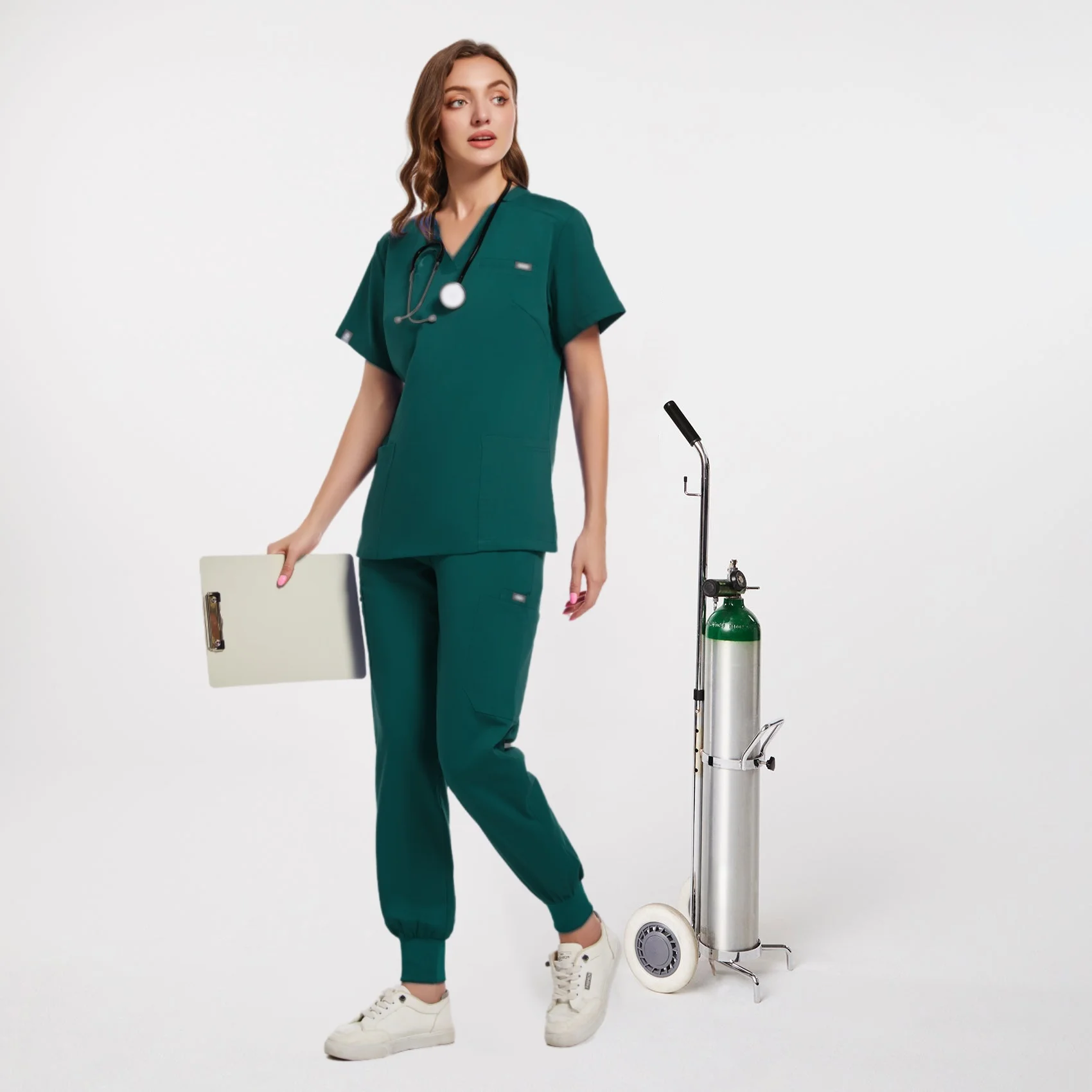 Uniforme de propormédicale multicolore pour femmes, uniforme de gIslande, manches courtes, pantalon Y +, vêtements de travail pour infirmières, animalerie, médecin