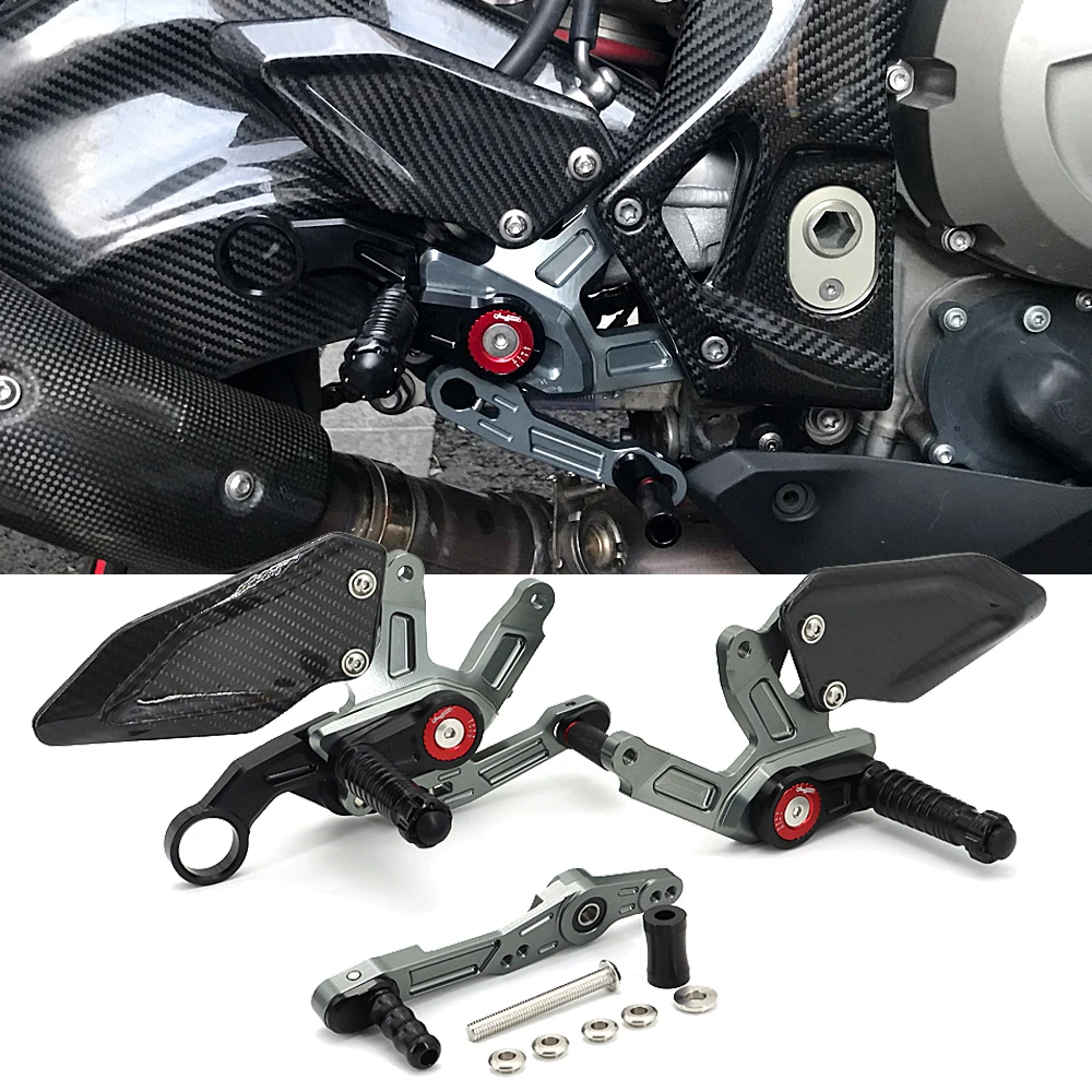 

Motorcycle Foldable Rearset Carbon Heel For BMW S1000RR S1000R Footrests Kit Foot Pegs Rear Set Adjustable Footrest S1000 RR R