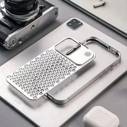 16 pro Luxury Fragrance Removable Aluminum Cooling Phone Cover Metal Heat Dissipation Phone Case For Iphone 12 13 14 15 Pro Max