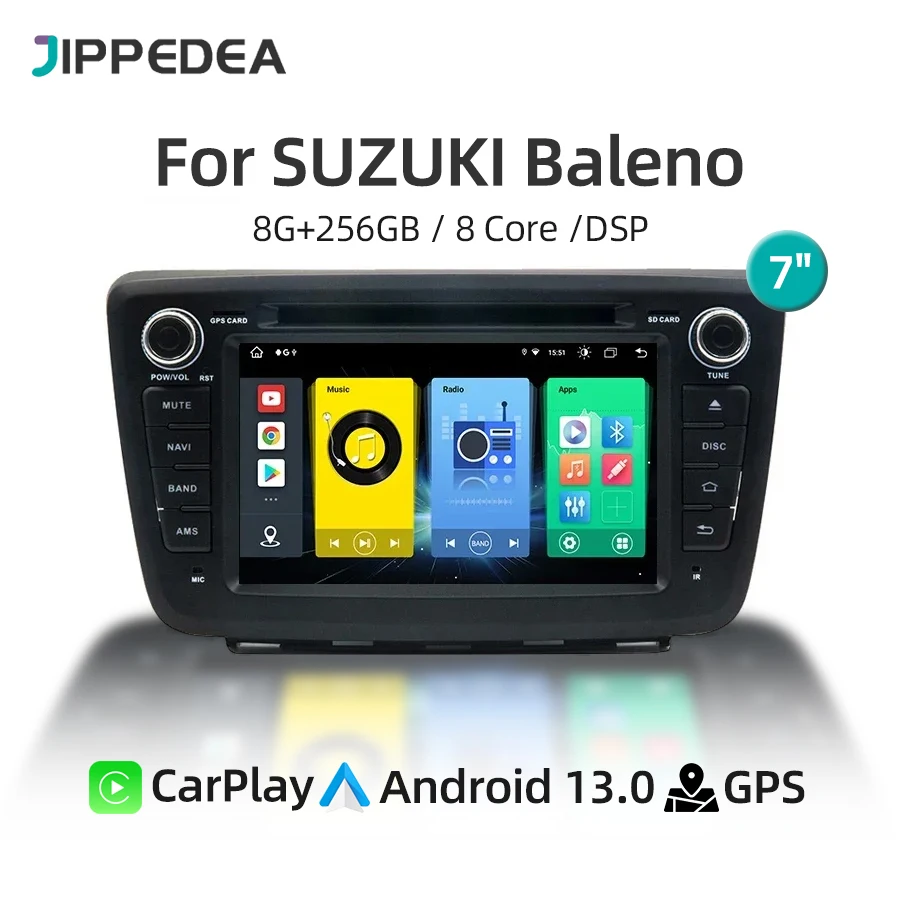 CarPlay Android 13.0 Car DVD Radio For SUZUKI Baleno 2016-2018 GPS Navigation RDS 4G WiFi Bluetooth DSP IPS Multimedia Player