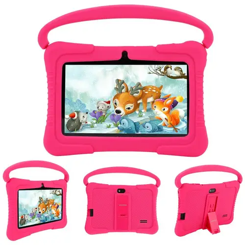 Tableta para niños Tableta Android de 7 pulgadas para niños 64 GB, tabletas para niños pequeños con estuche a prueba de golpes, control de padres, Bluetooth, WiFi,