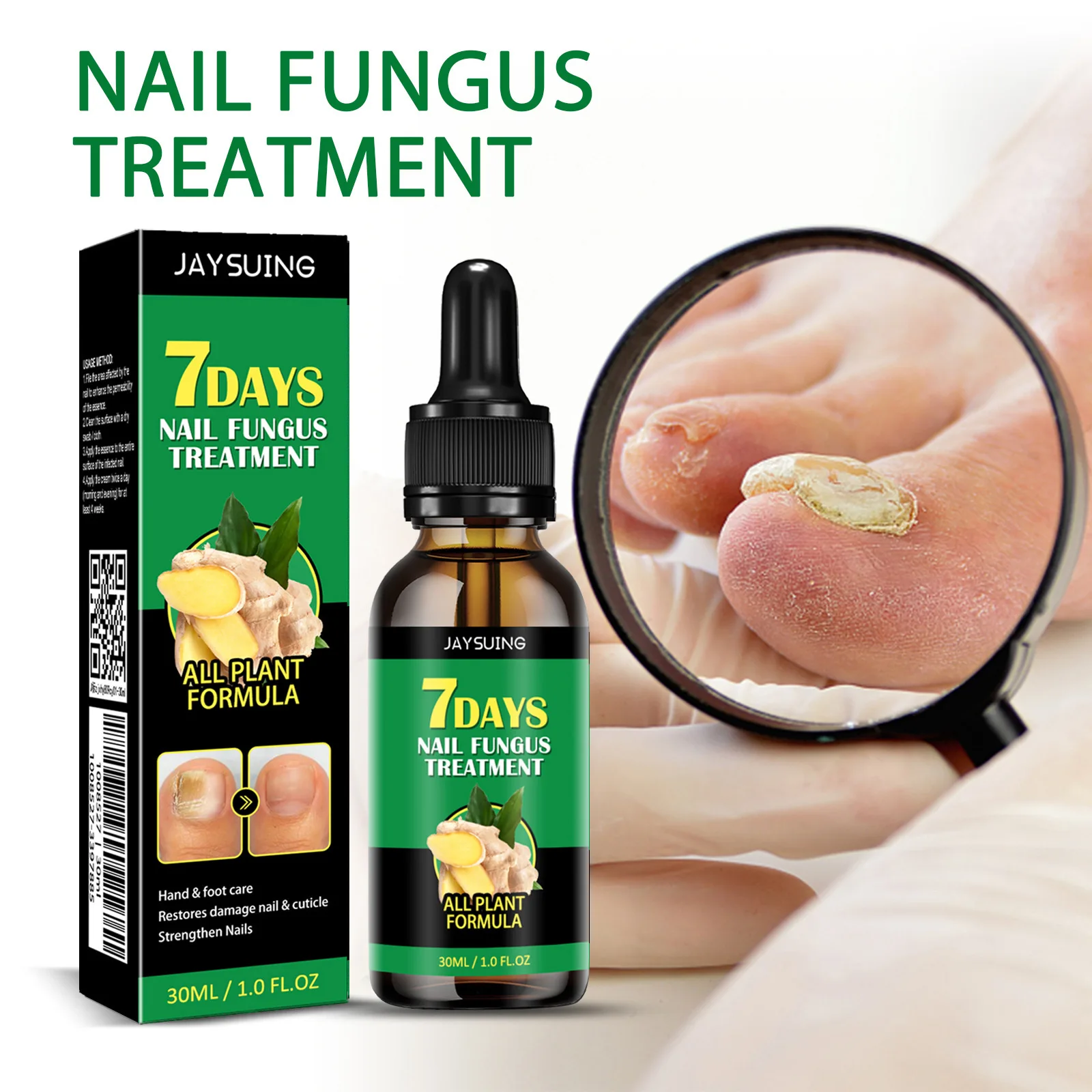 1-6PCS 30ml Fungal Nail Treatment Essence Oil Nail Fungus Laser Device Repair Toenail Fingernail Treatment Onychomycosis