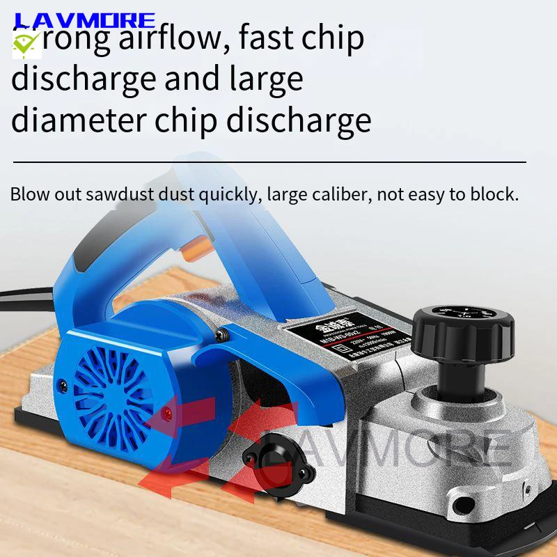 90 inverted electric planer Hand Planer,1600W 11000RPM,Wood Cutting Power Tools with 2mm Adjustable Cut Depth,Ideal Planer Wood