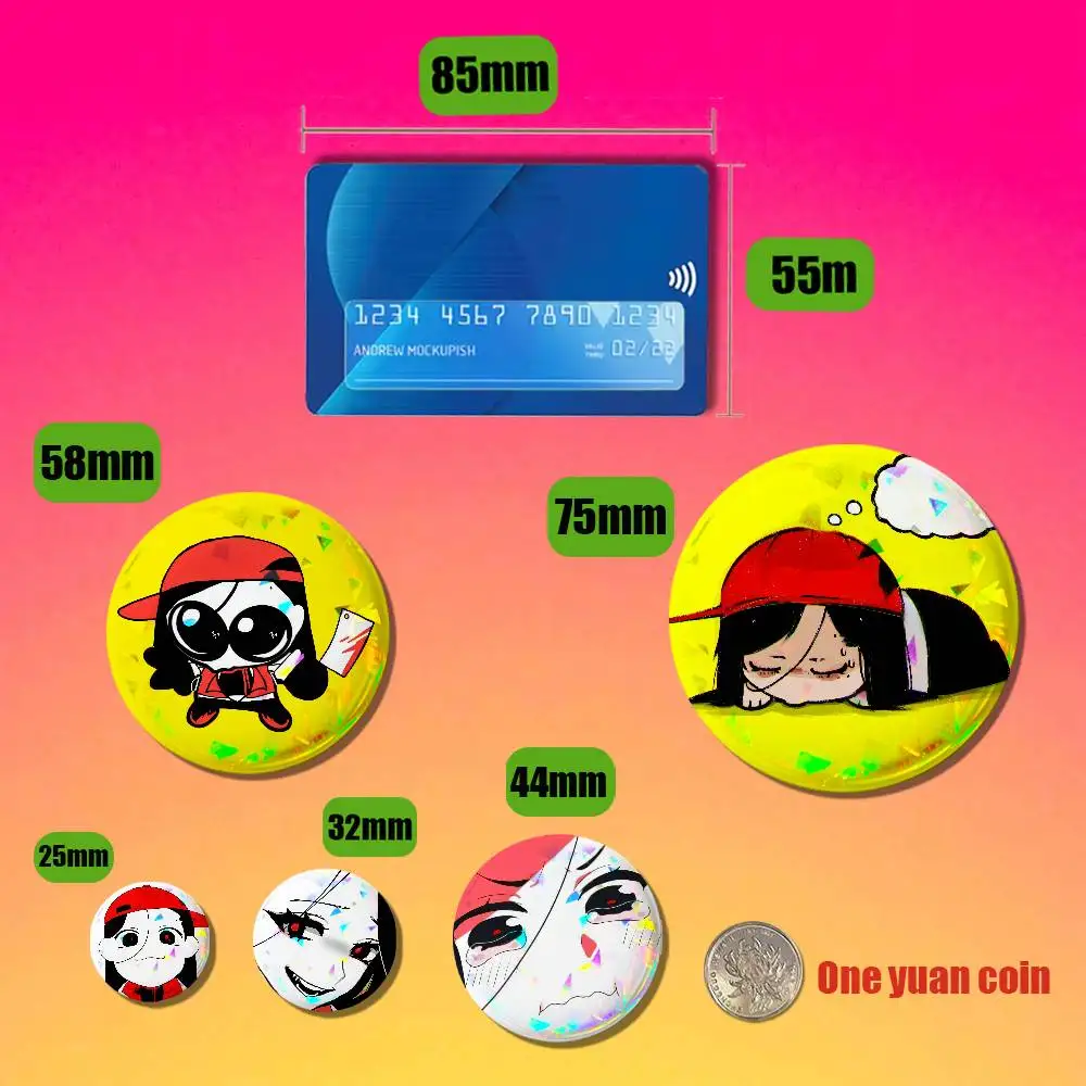 For Singer Yi Xi Meat Girl Enamel Pin Badge Button Round Metal Brooch Gift Custom Collectible Ita Bag Pins